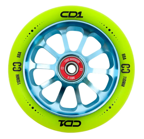 CORE CD1 Stunt Scooter Rolle 110mm Lime/Blue