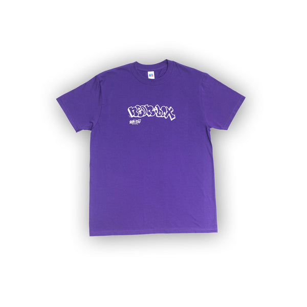 Neon Box Scribble Logo T-Shirt Lila