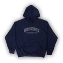 Neon Box College Logo Hooded Sweat Navy