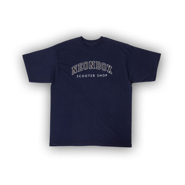 Neon Box College Logo T-Shirt Navy