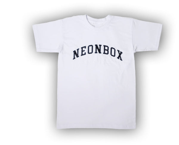 Neon Box College Logo Kinder T-Shirt Weiss