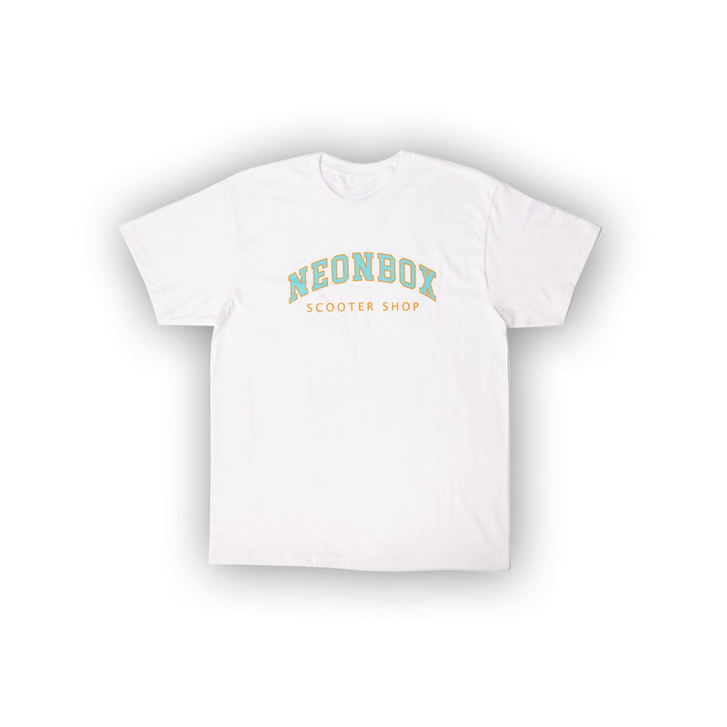 Neon Box College Logo T-Shirt Weiss/Mint