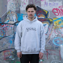 Neon Box Scribble Logo Hooded Sweat Grau