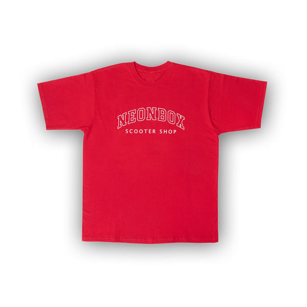 Neon Box Outlines Logo Kinder T-Shirt Rot