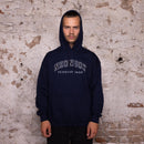 Neon Box College Logo Hooded Sweat Navy