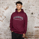 Neon Box College Logo Hooded Sweat Maroon