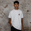 Neon Box Wheel Logo T-Shirt Weiss